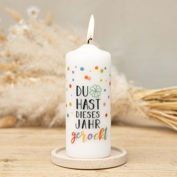 Mutmacher Kerze dieses Jahr gerockt