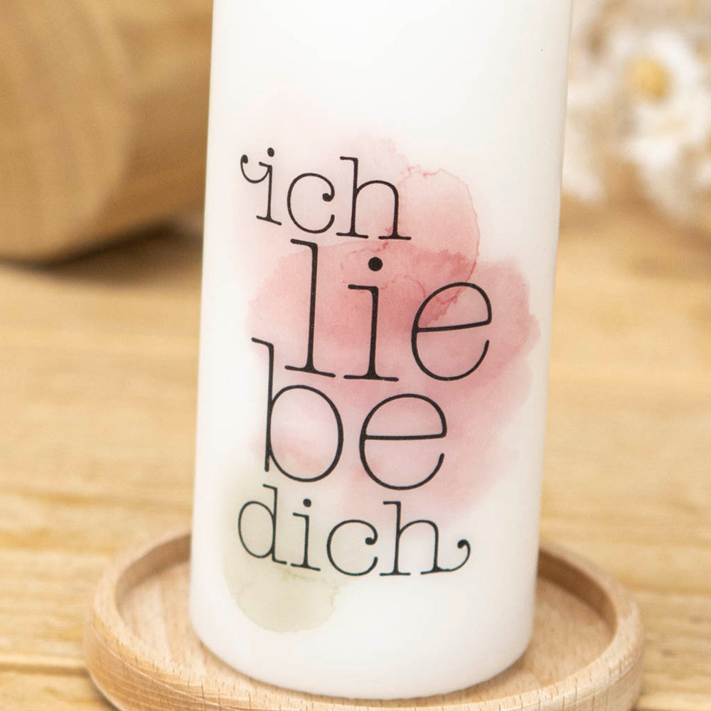 Kerze ich liebe dich als Geschenk zum Valentinstag 