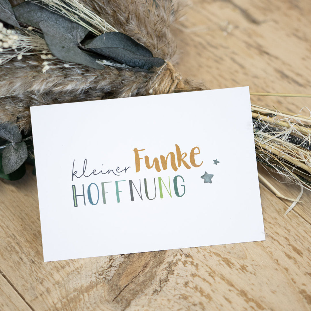 Grußkarte „kleiner Funke Hoffnung“ – Mutmach-Karte, DIN A6