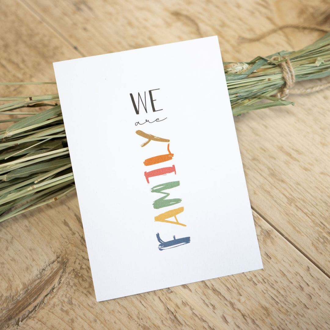 Grußkarte „We are Family“ – Mutmach-Karte, DIN A6