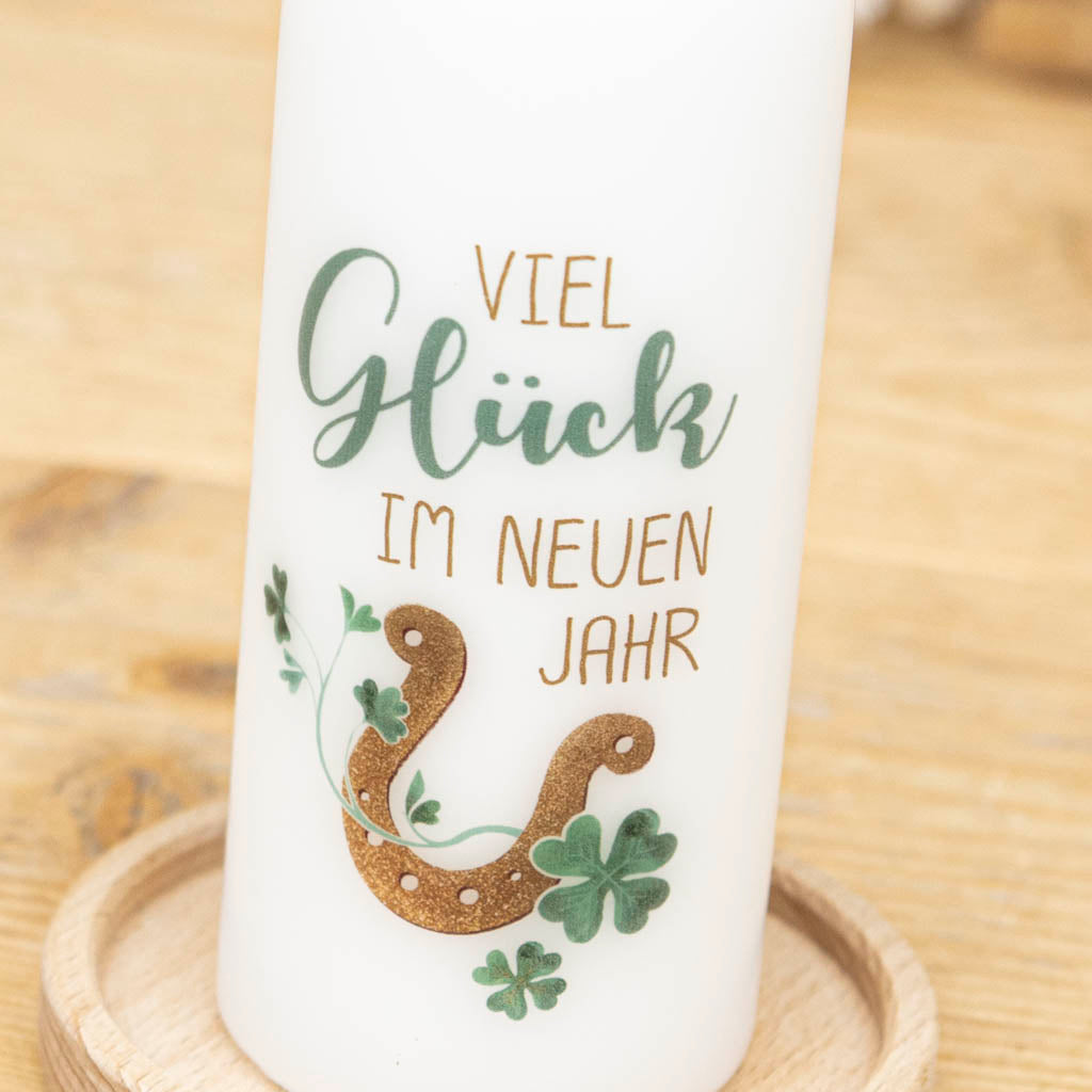 Neujahrskerze Viel Glück