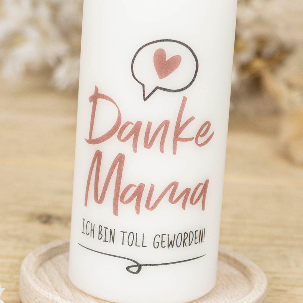 Kerze zum Muttertag Herz