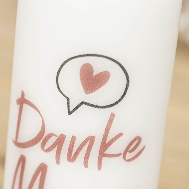 Muttertag Kerze mit Herz 