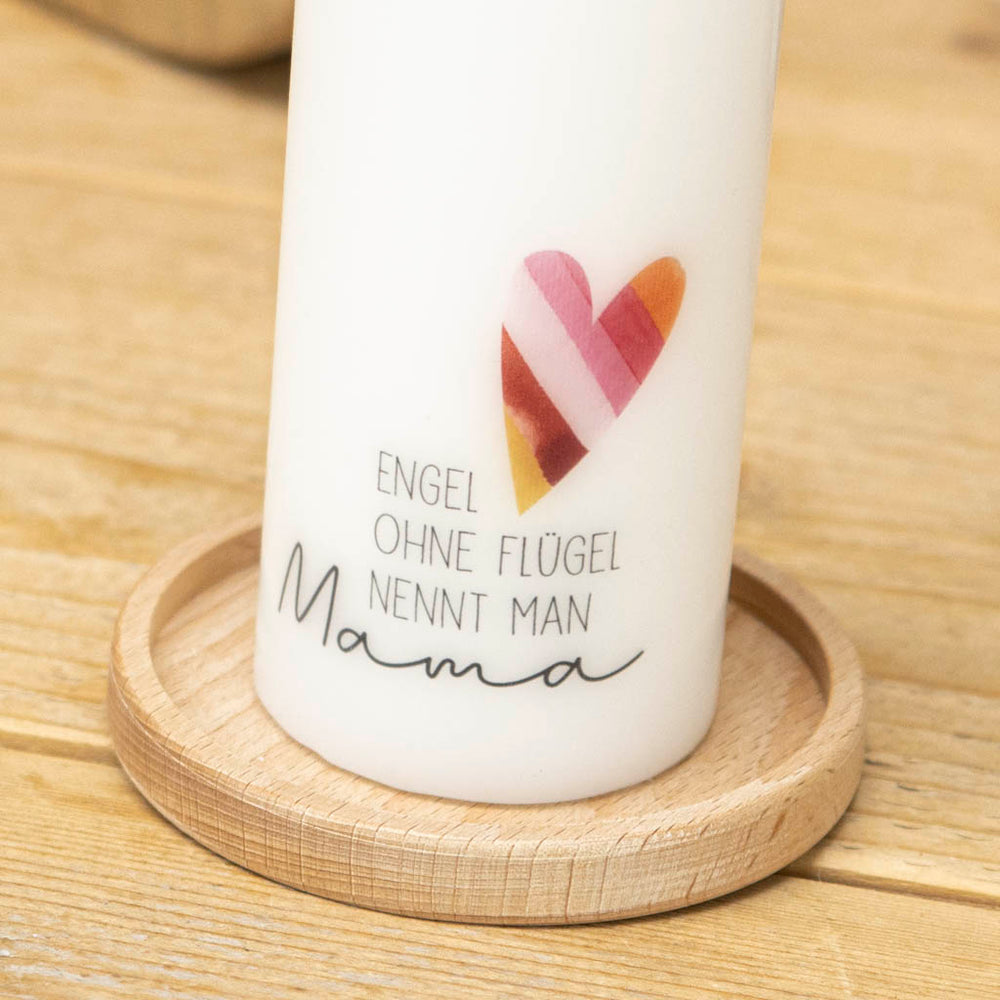 Muttertag Geschenk Kerze Engel in Altrosa