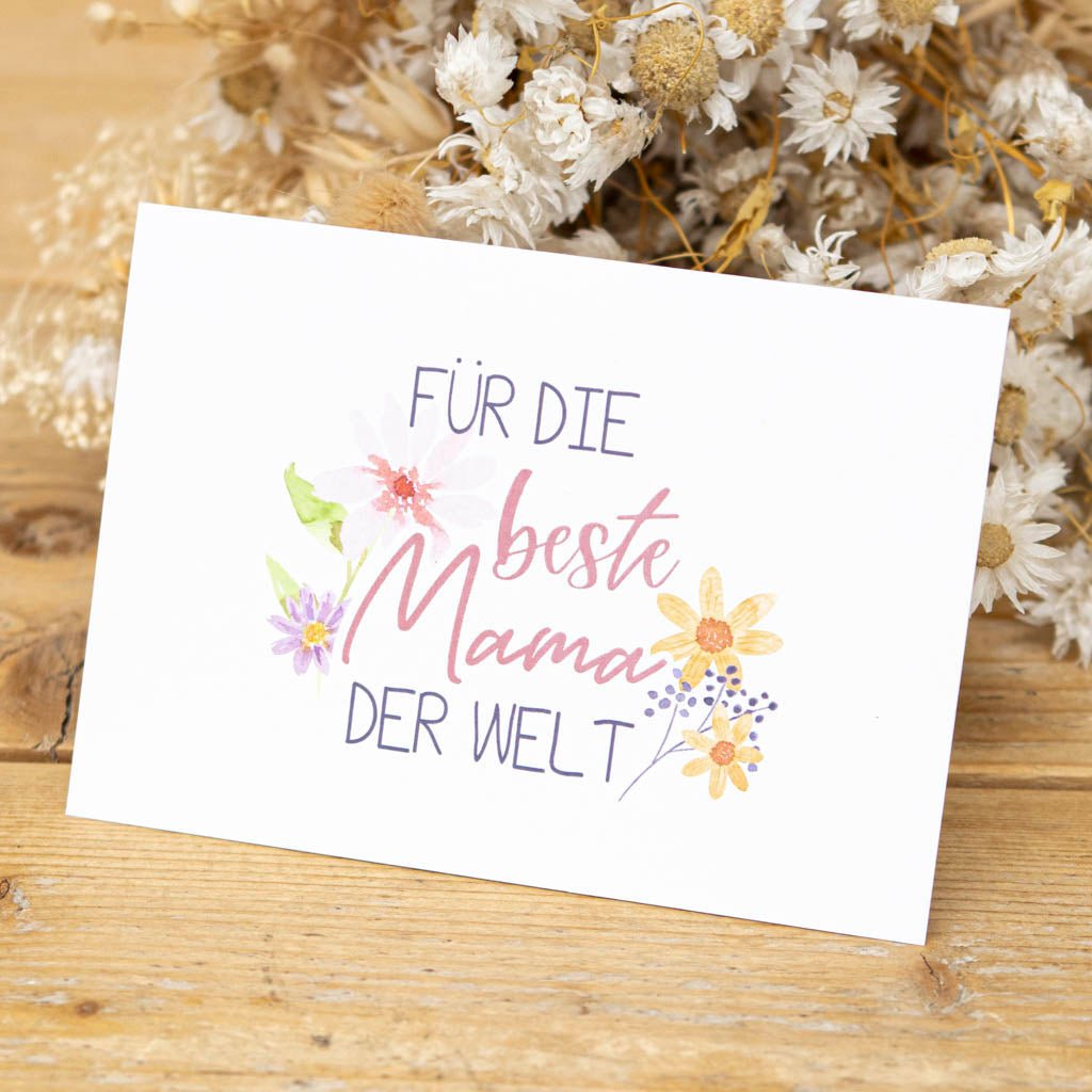 Grußkarte Muttertag für die beste Mama der Welt