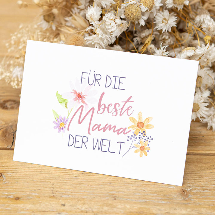 Grußkarte Muttertag für die beste Mama der Welt