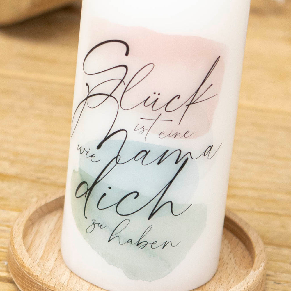 Geschenk zum Muttertag Kerze mit Motiv