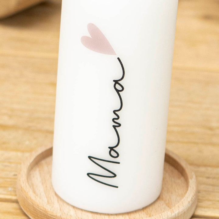 Geschenk Muttertag Kerze Mama herz