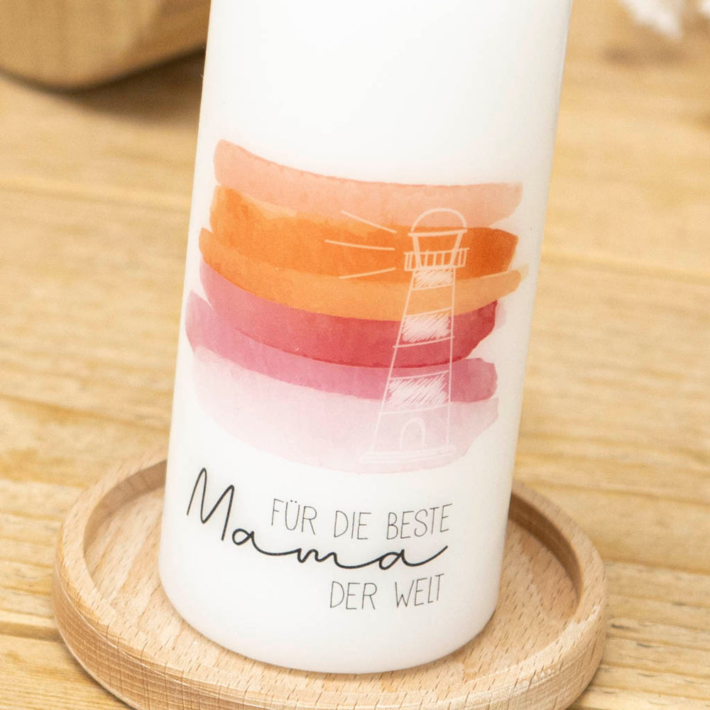 Muttertag Kerze Leuchtturm Sonnenuntergang