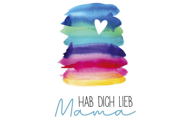 Motiv Hab dich lieb Mama für eine Geschenkkerze
