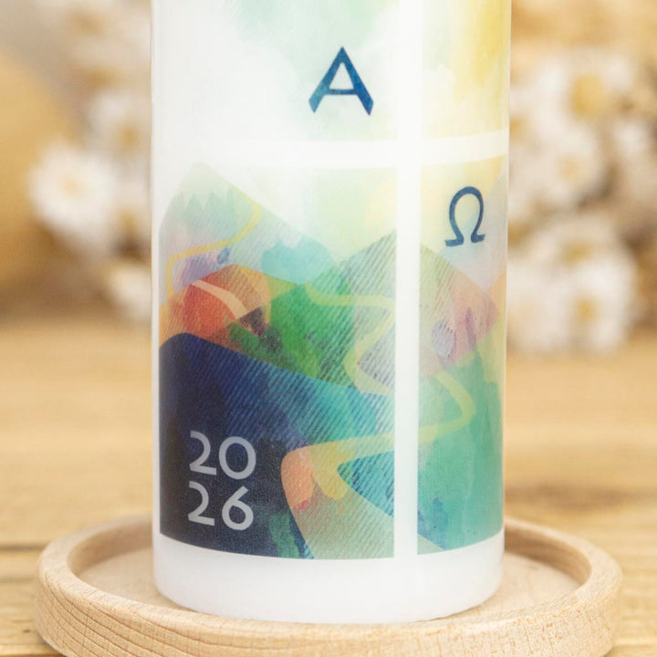 Osterkerze Alpha Omega 2026