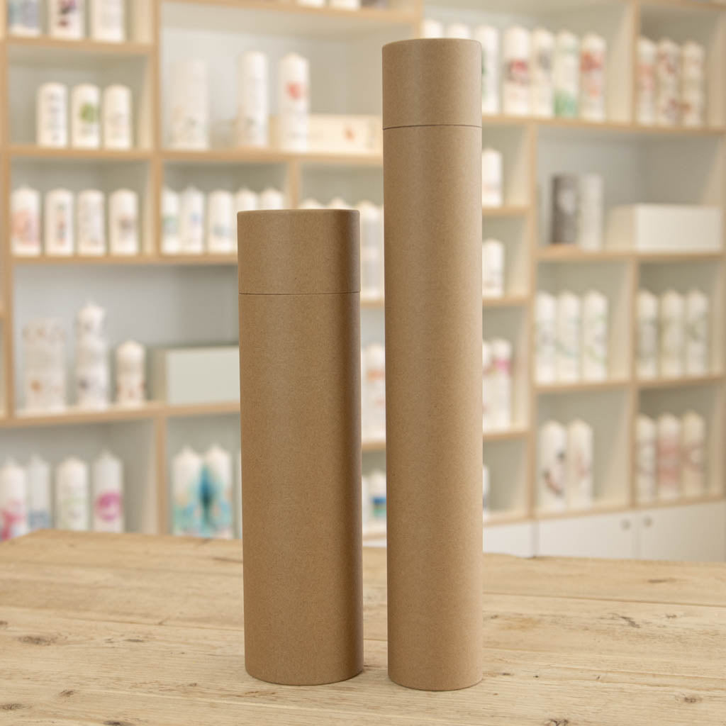 Kerzenbox aus Kraftpapier zur Aufbewahrung