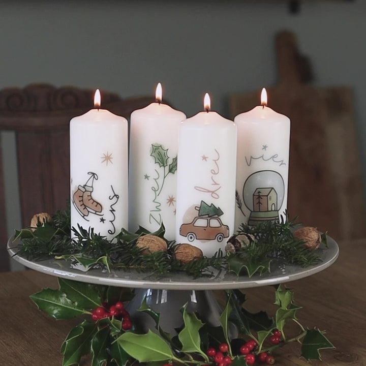 Adventskerzen Weihnachtsgeschichte 1-4