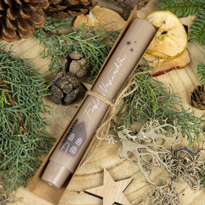 Stabkerze Frohe Weihnachten