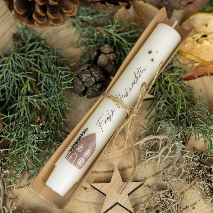 Stabkerze Frohe Weihnachten