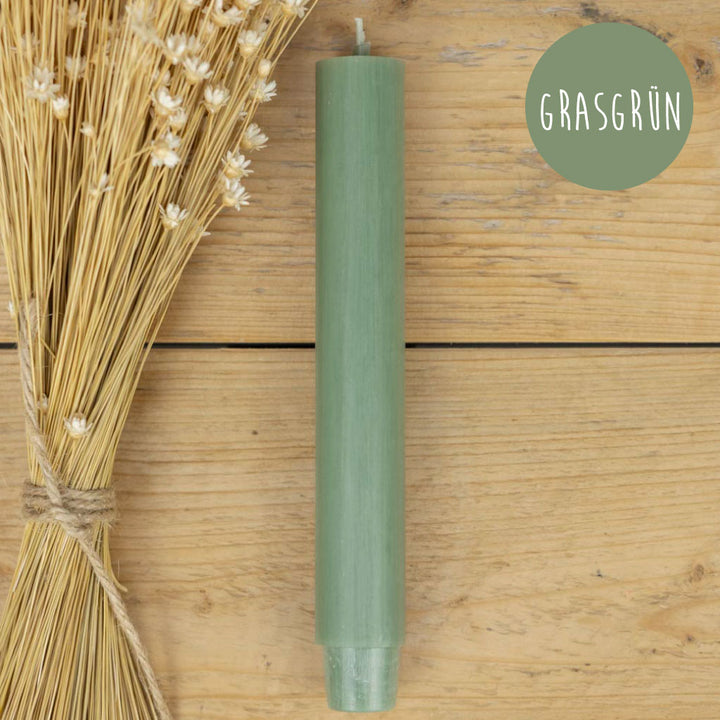 Stabkerze Grasgrün