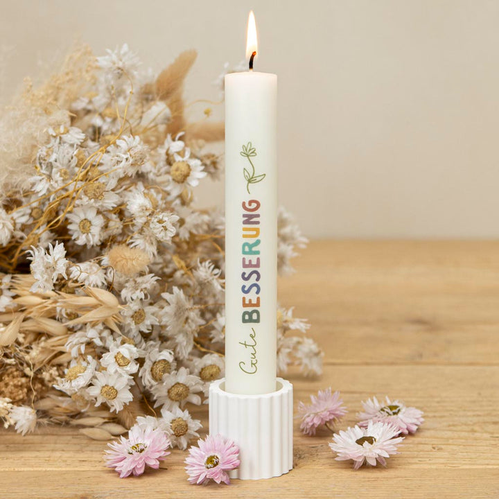 Stabkerze Gute Besserung Creme