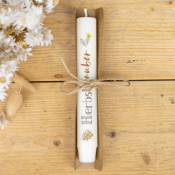 Stabkerze Herbstzauber als Geschenk