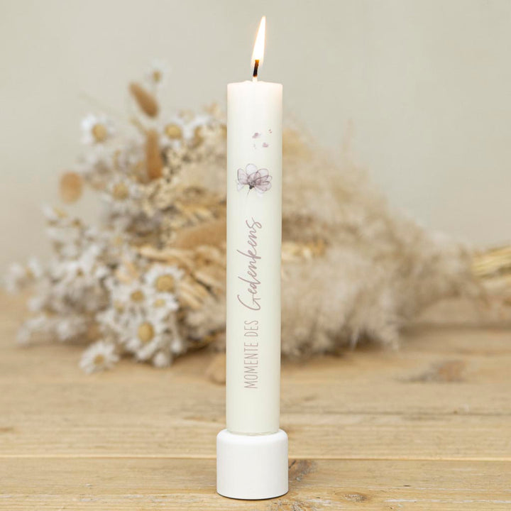 Stabkerze Momente des Gedenkens Creme