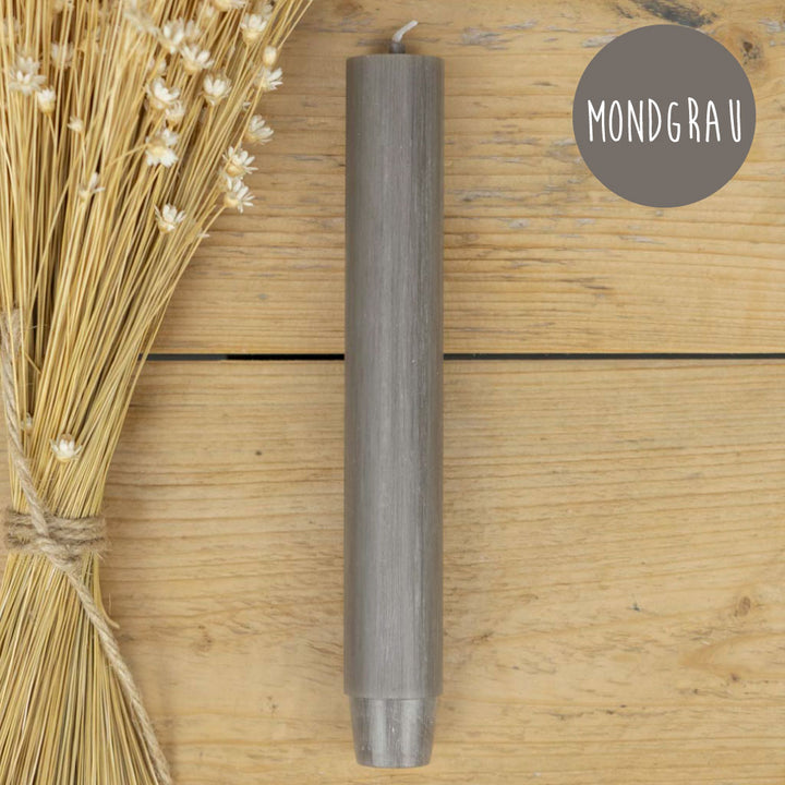 Stabkerze Mondgrau