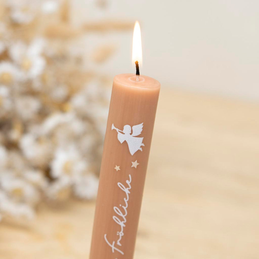 Stabkerze Engel und Sterne als Geschenk zu Weihacchten