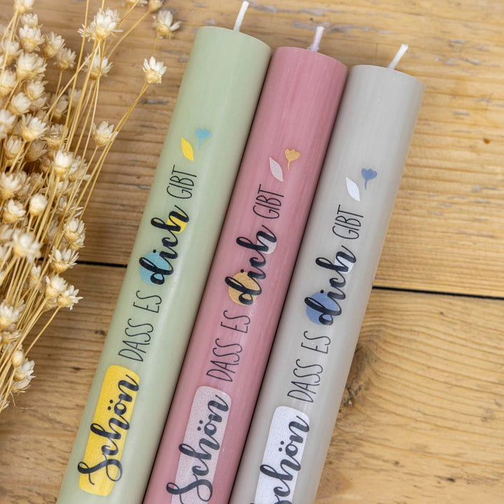 Stabkerzen in 3 Farben