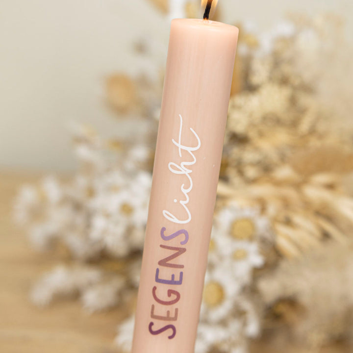 Stabkerze Segenslicht in Apricot