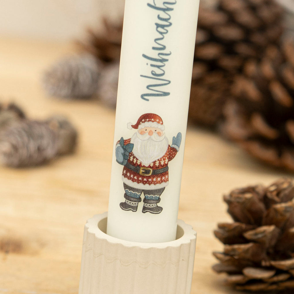 Stabkerze Weihnachtsmann als Geschenk zu Wehnachten