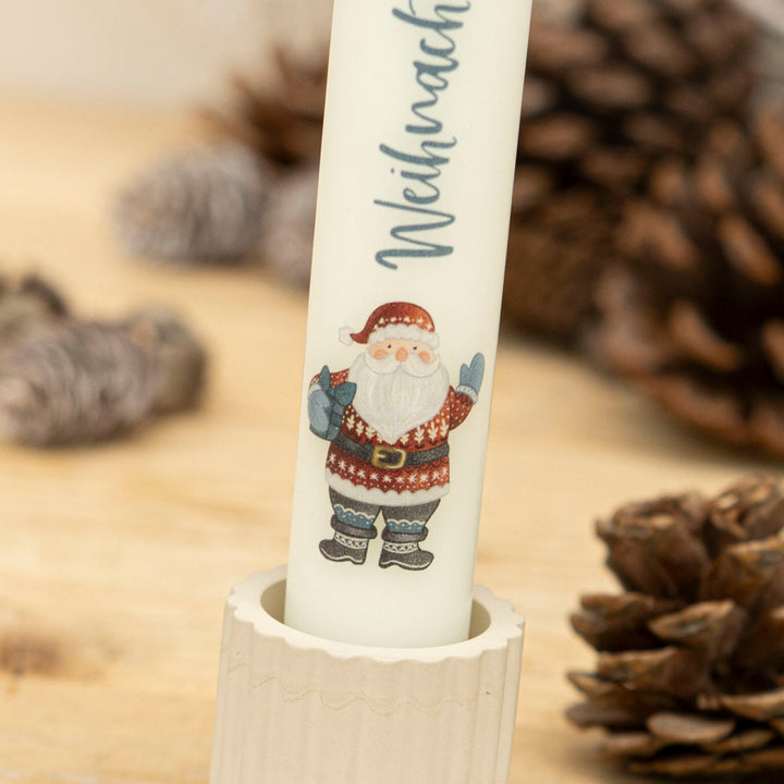 Stabkerze Weihnachtsmann als Geschenk zu Wehnachten