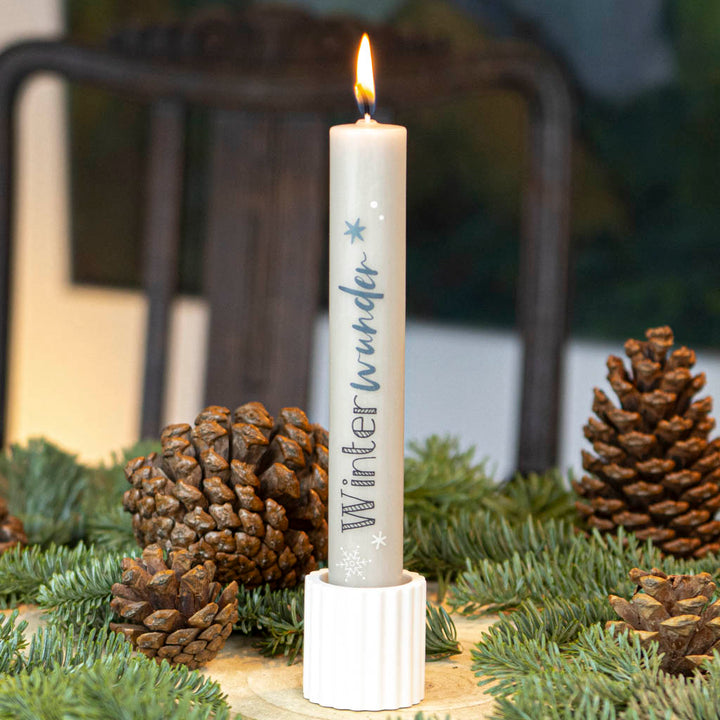 Kerze zu Weihnachten WInterwunder