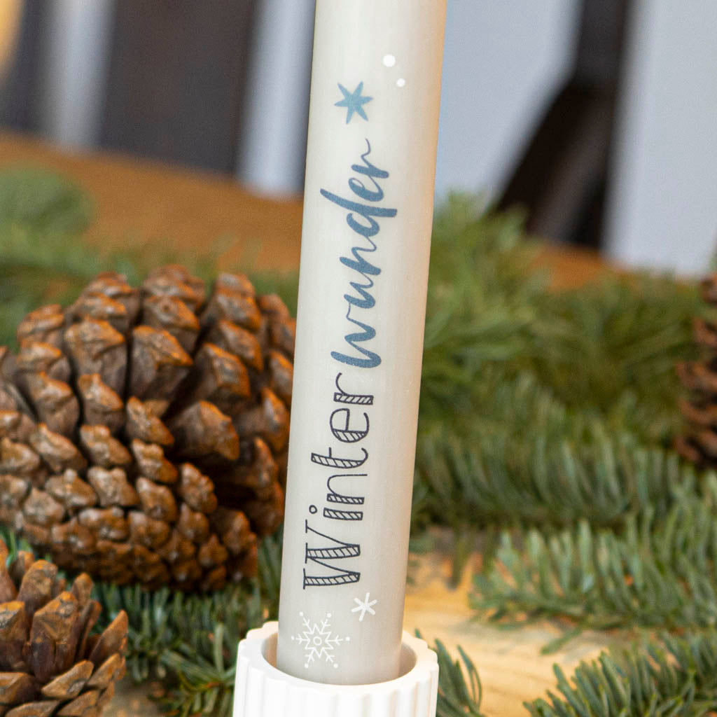 Stabkerze Winterwunder Geschenk zu Weihnachten