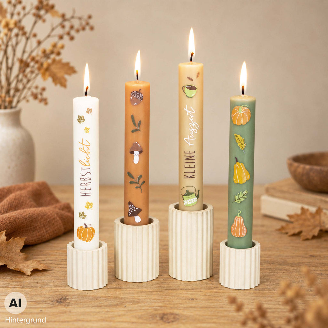 Stabkerzen mit Motiv & Spruch – kleine Geschenke gestalten