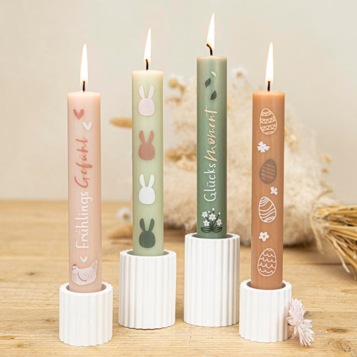 Stabkerzen Ostern Set Frühling mit passenden Kerzenhaltern