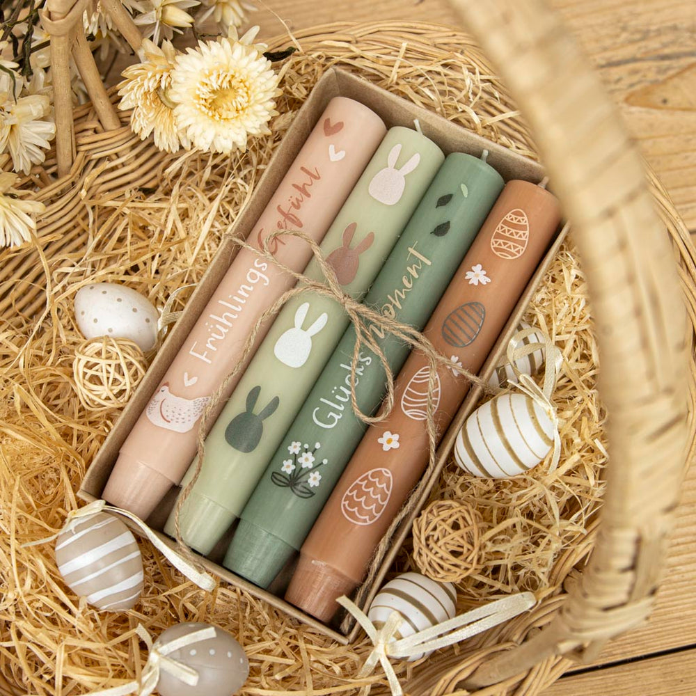 Stabkerzen Ostern Set Frühling im Osternest