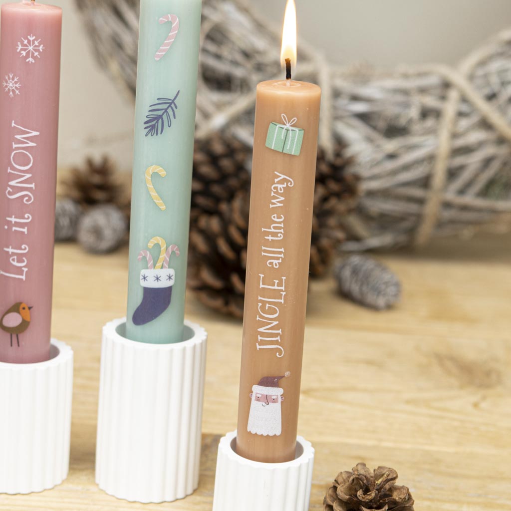 Stabkerzen Set für Weihnachten als Geschenk 