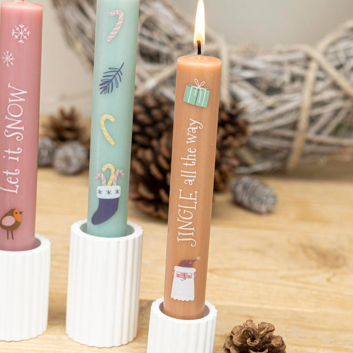 Stabkerzen Set für Weihnachten als Geschenk 