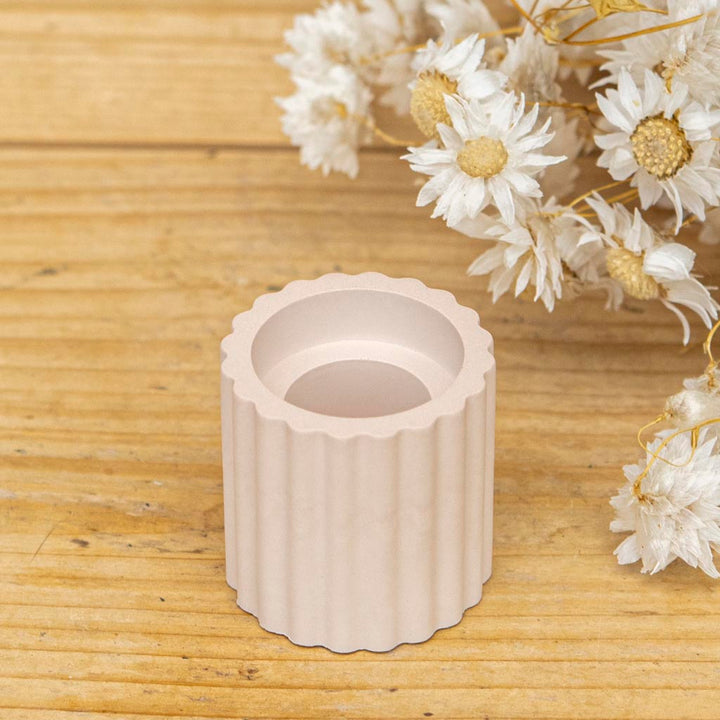 Stabkerzenhalter geriffelt Apricot