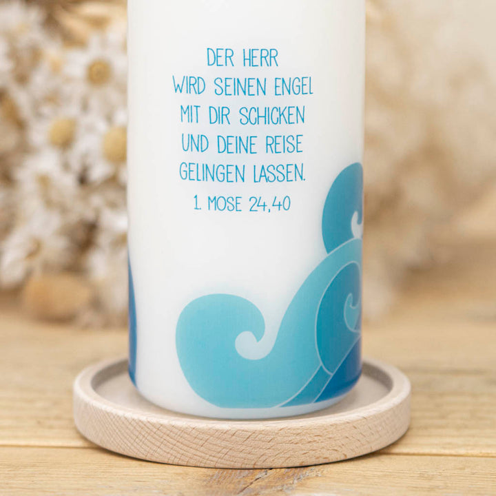 Taufkerze Wellen Taufspruch