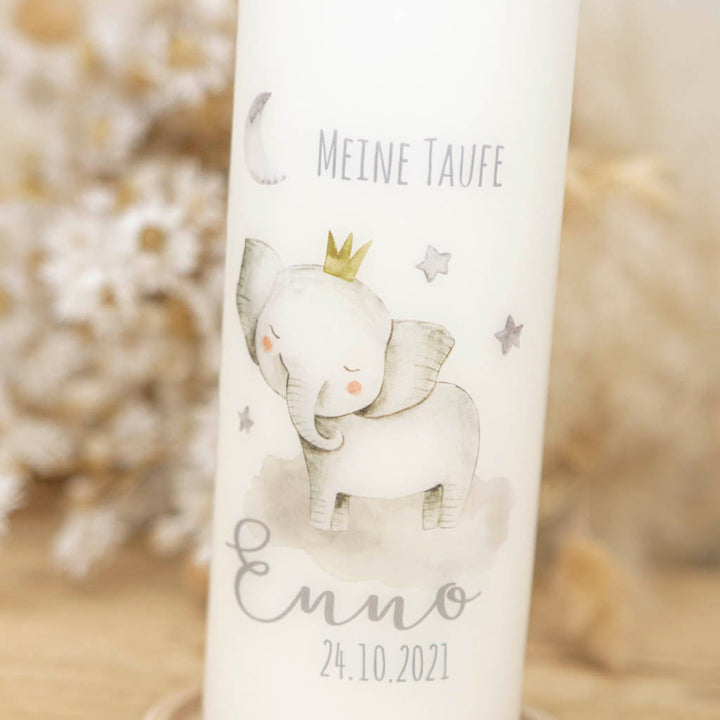 Taufkerze Elefant Enno