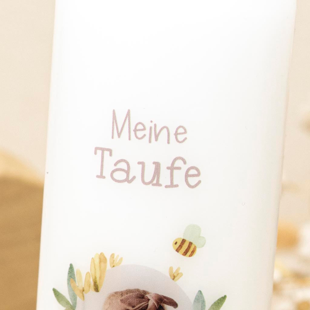 Taufkerze meine Taufe mit Biene