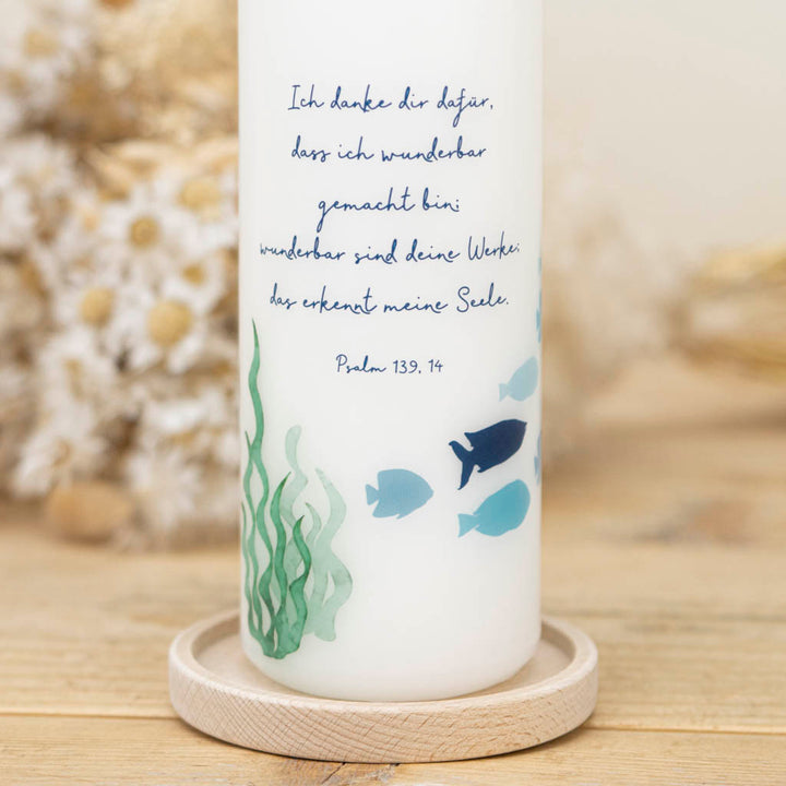 Taufkerze Fische Taufspruch