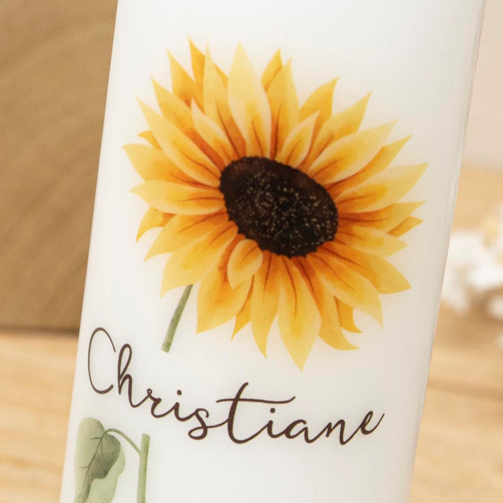 Trauerkerze Sonnenblume als Andenken an liebe Menschen