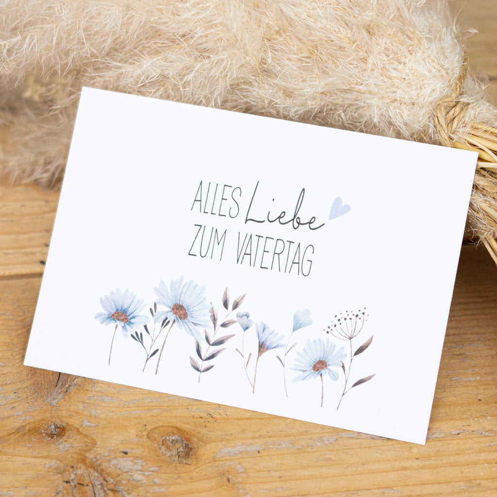 Grußkarte „Alles Liebe zum Vatertag“ – Vatertagskarte, DIN A6