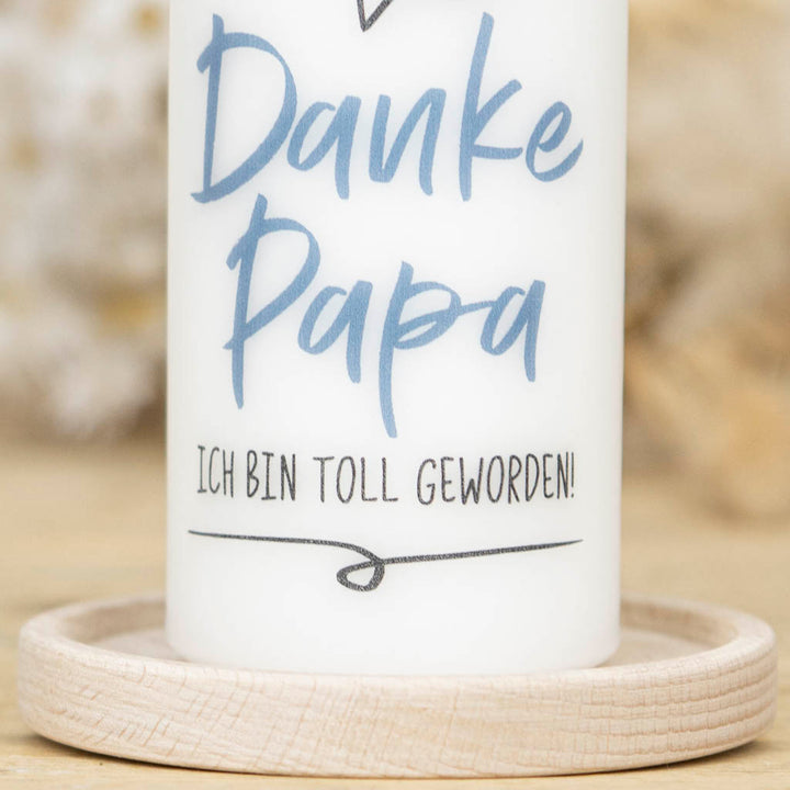 Vatertag Kerze Danke Papa in Blau