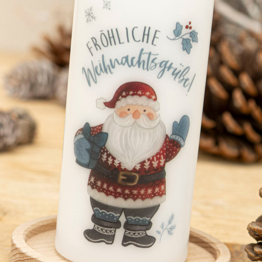 Weihnachtsmann als Kerze zu Weihnachten