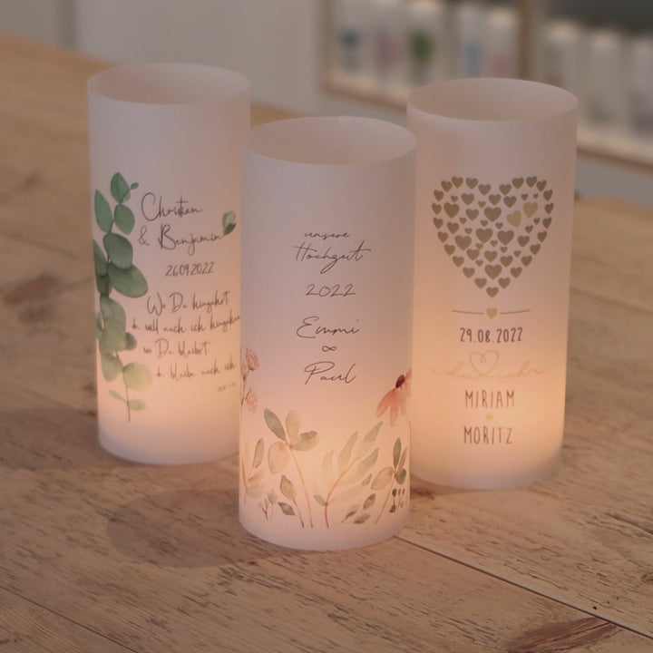 Lichthülle Hochzeit (je 2 Stück)