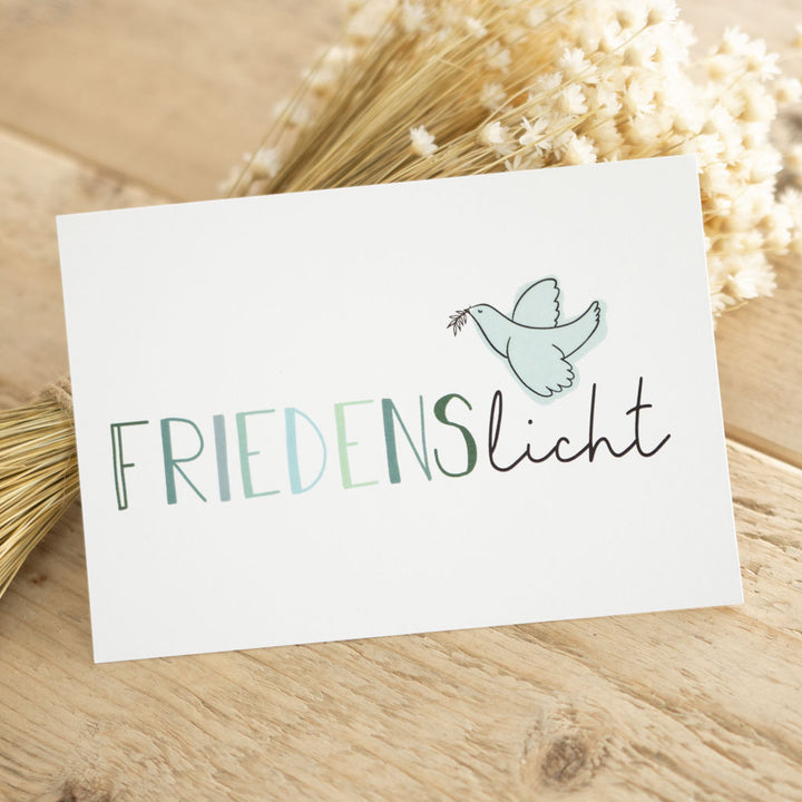 Postkarte zur Friedenslicht Kerze