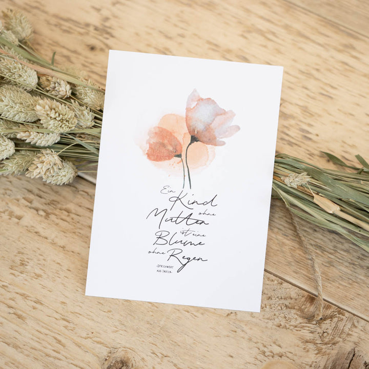 Muttertag Kerze - Blumen