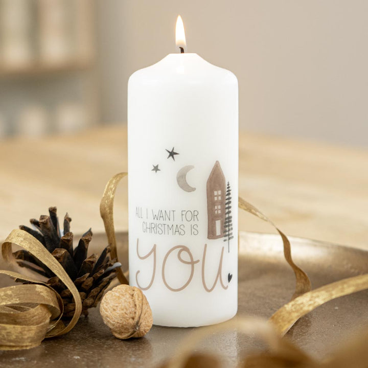 Weihnachtskerze all i want for christmas is you