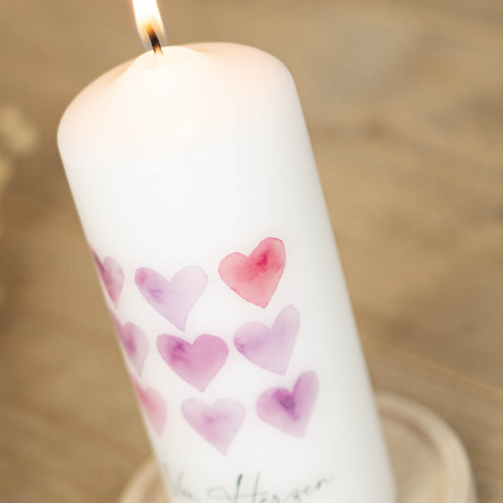 Valentinstag Kerze - Von Herzen ♥
